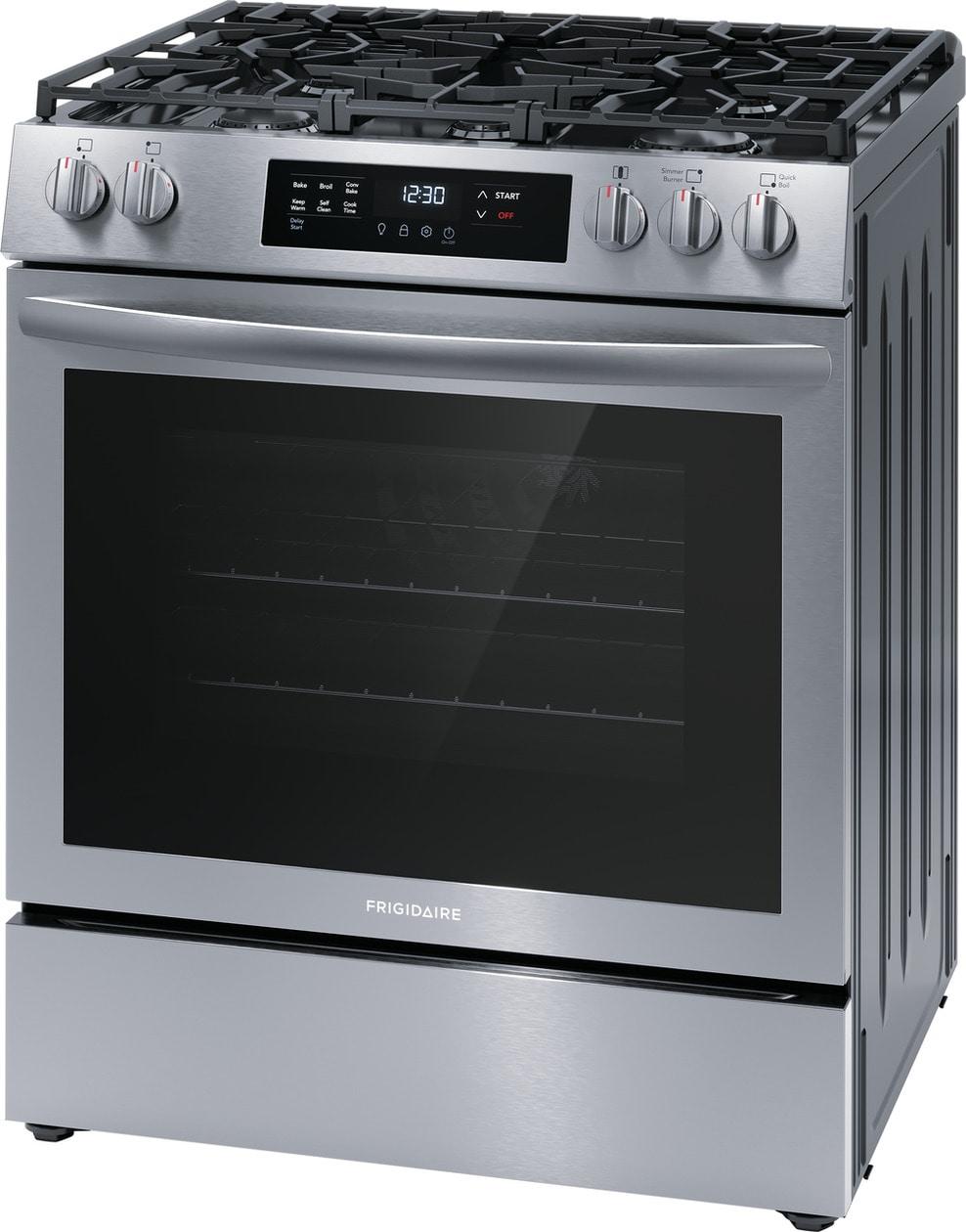 Frigidaire FCFG3083AS Frigidaire 30" Front Control Gas Range With Convection Bake