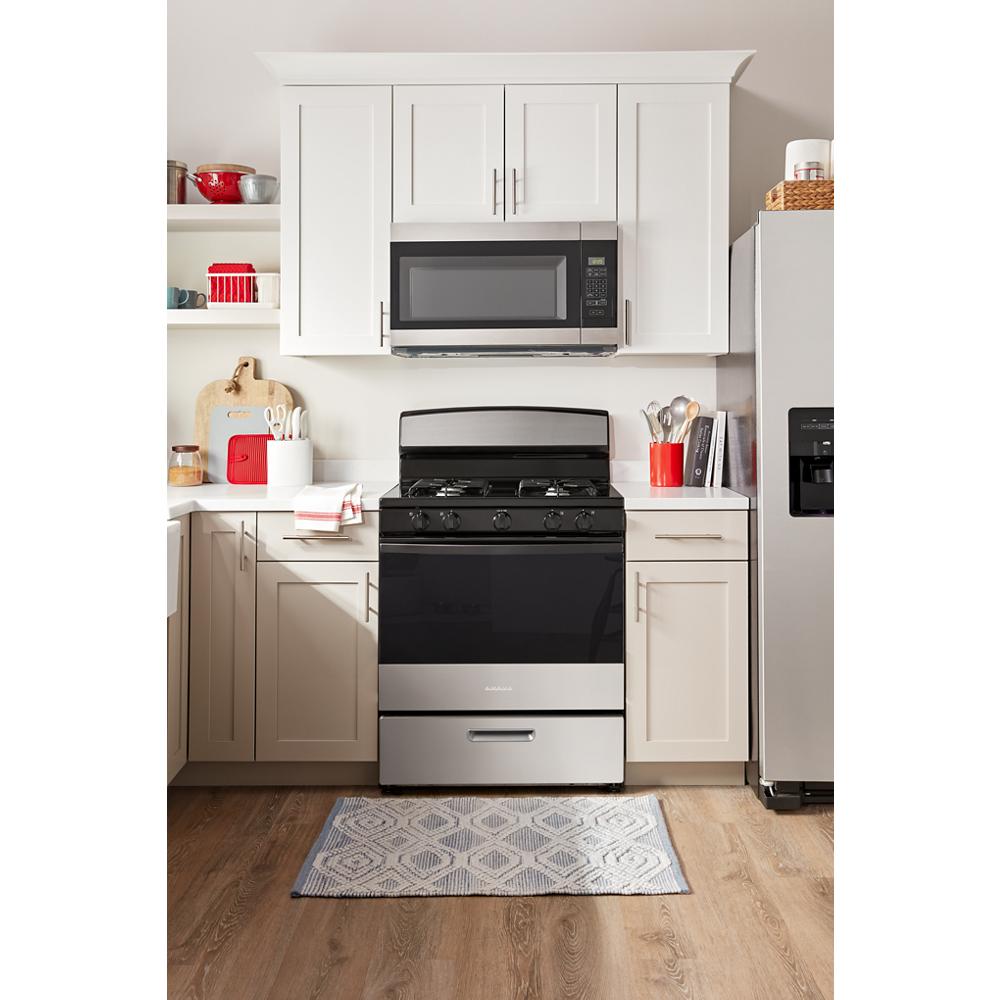 Amana 30 inch Gas Range With Standard Clean Oven In Black -- LP