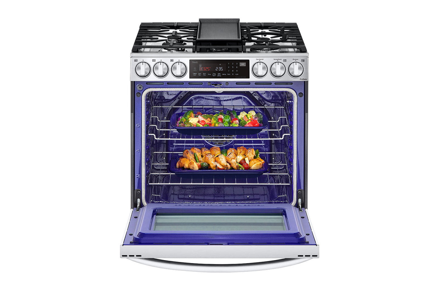 Lg LSGL6337F 6.3 Cu Ft. Smart Wi-Fi Enabled Probake Convection® Instaview® Gas Slide-In Range With Air Fry