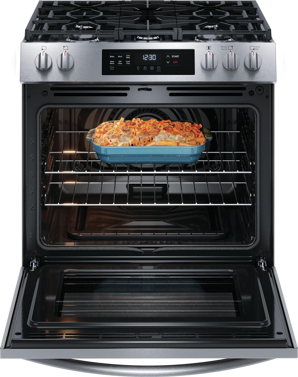 Frigidaire FCFG3083AS Frigidaire 30" Front Control Gas Range With Convection Bake