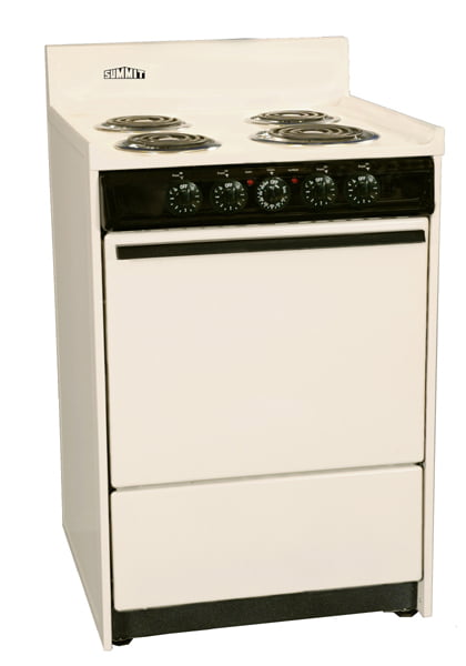 Summit SEM610C Bisque 220V Electric Range In Slim 24