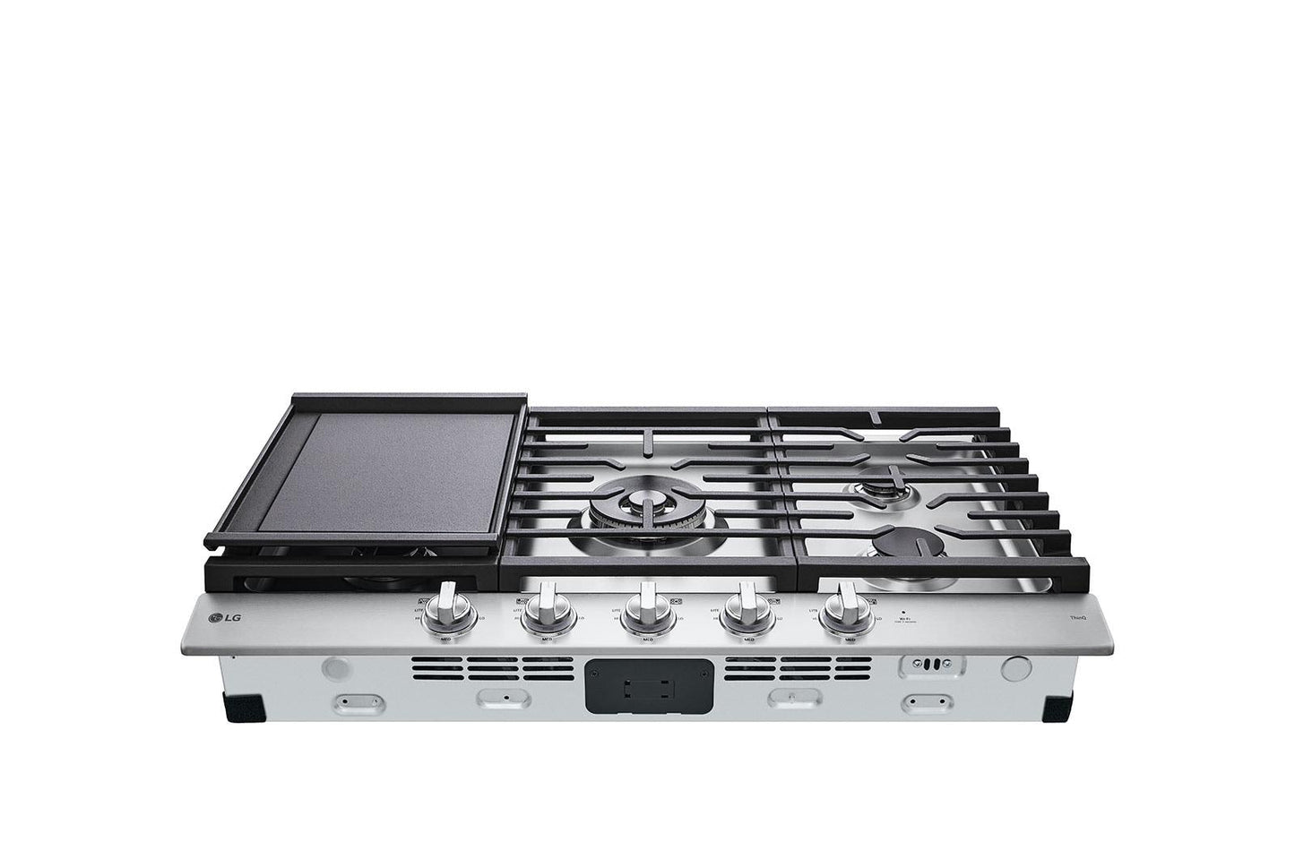 Lg CBGJ3627S 36" Smart Gas Cooktop With Ultraheat&#8482; 22K Btu Dual Burner And Led Knobs