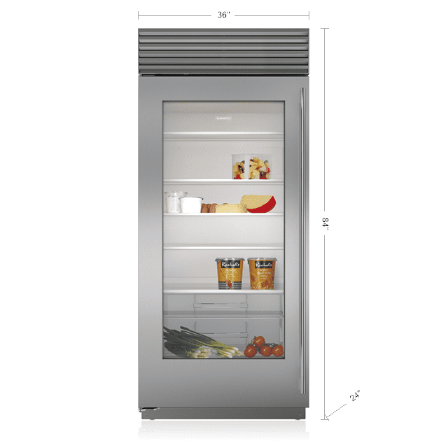 Sub-Zero BI36RASPHLH 36" Classic Refrigerator With Glass Door