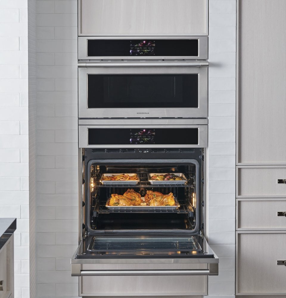 Monogram ZTS90DPSNSS Monogram 30" Smart Electric Convection Single Wall Oven Statement Collection