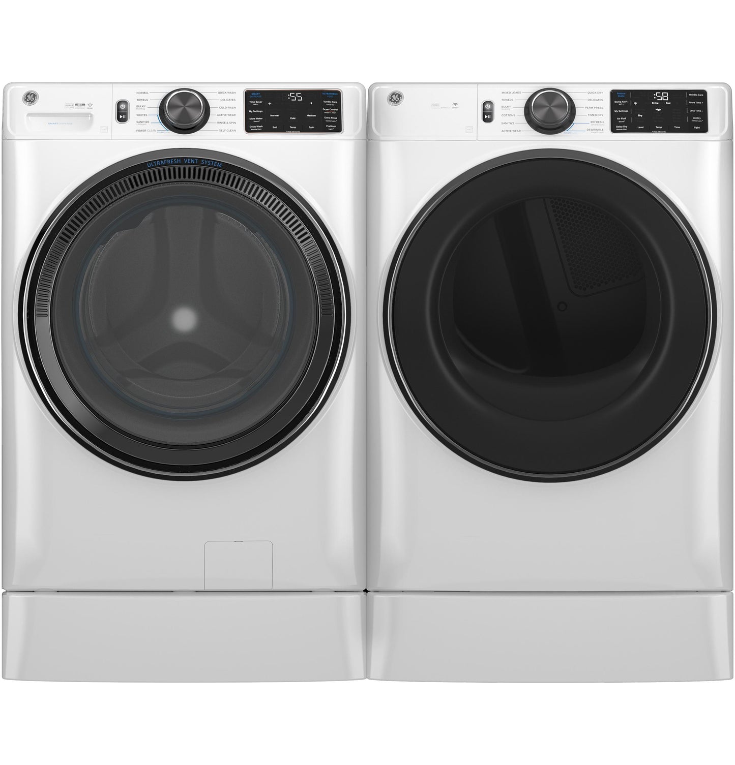 Ge Appliances GFD65ESSVWW Ge® 7.8 Cu. Ft. Capacity Smart Front Load Electric Dryer With Steam And Sanitize Cycle