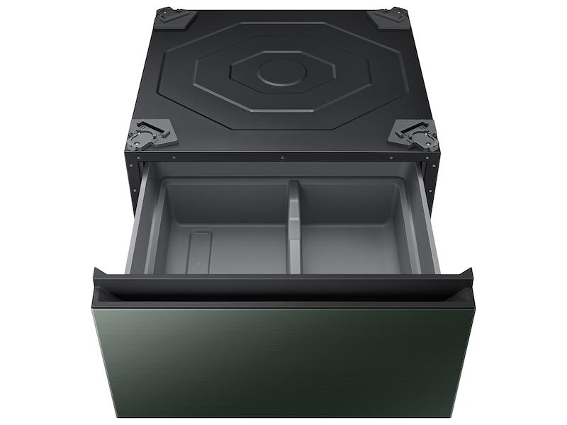 Samsung WE502NG Bespoke 27" Laundry Pedestal With Storage Drawer In Forest Green