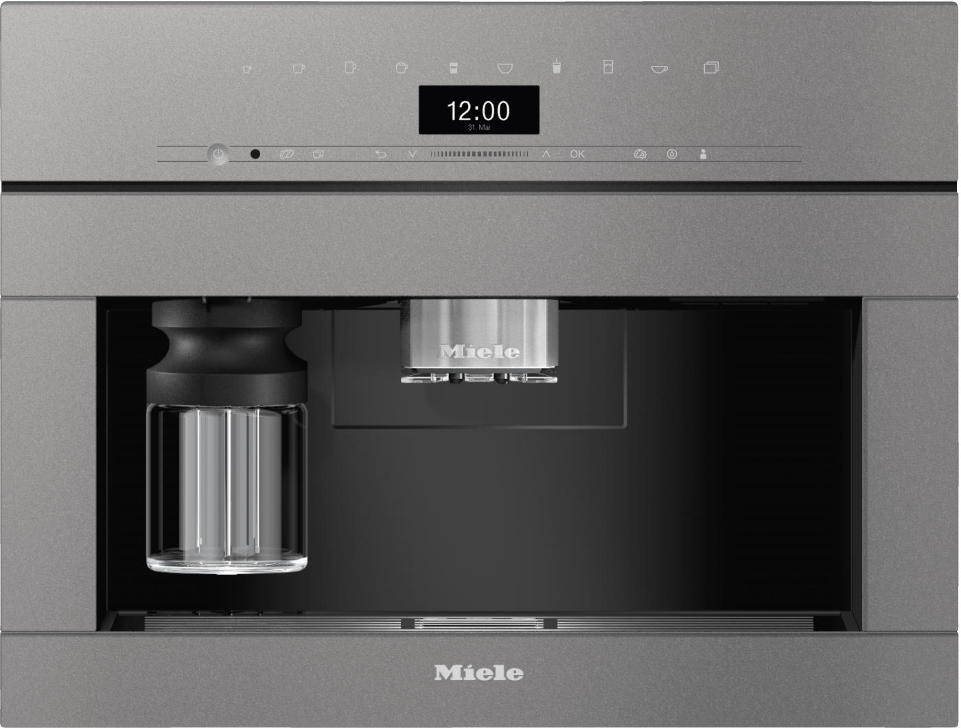 Miele CVA7440 GREY  Built-In Coffee Machine In A Perfectly Combinable Design With Patented Cupsensor For Perfect Coffee.