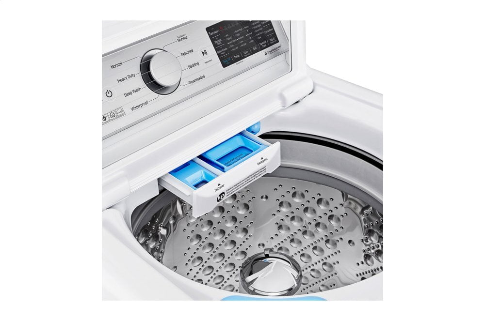 Lg WT7305CW 4.8 Cu. Ft. Mega Capacity Smart Wi-Fi Enabled Top Load Washer With Agitator And Turbowash3D&#8482; Technology