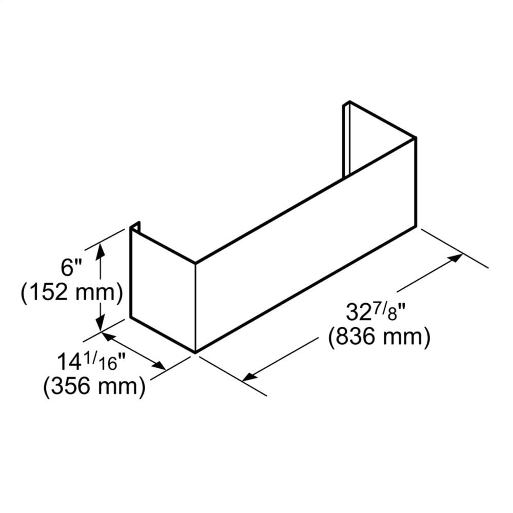 Thermador CHMHP486W 6-Inch Tall Duct Cover For Professional Chimney Wall Hood