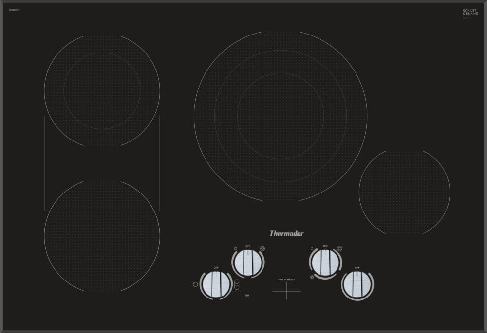 Thermador CEM305TB 30-Inch Masterpiece® Knob Control Electric Cooktop, Black, Frameless