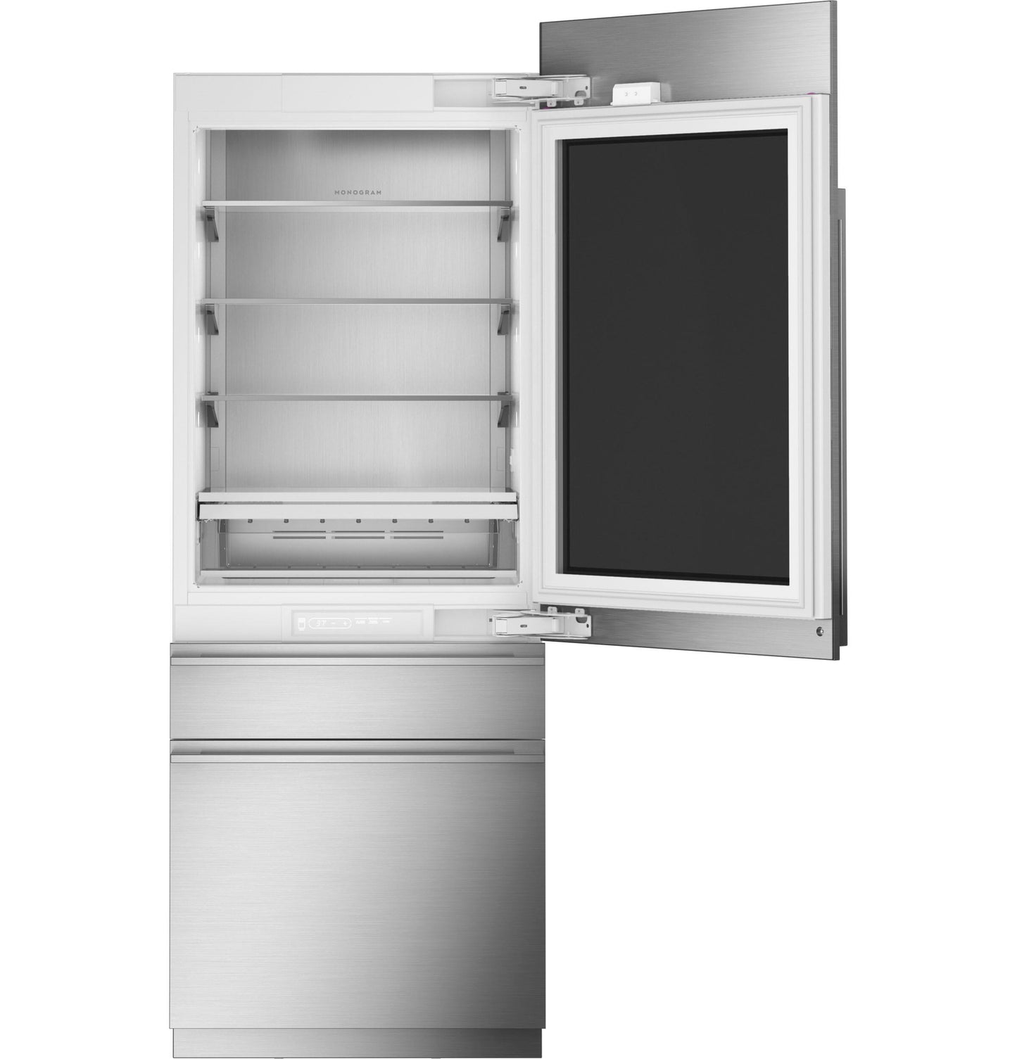 Monogram ZIK303NPPII Monogram 30" Integrated Glass-Door Refrigerator For Single Or Dual Installation