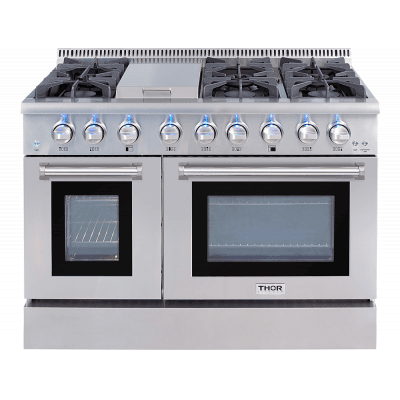 Thor Kitchen HRD4803U 48 Inch Professional Dual Fuel Range In Stainless Steel