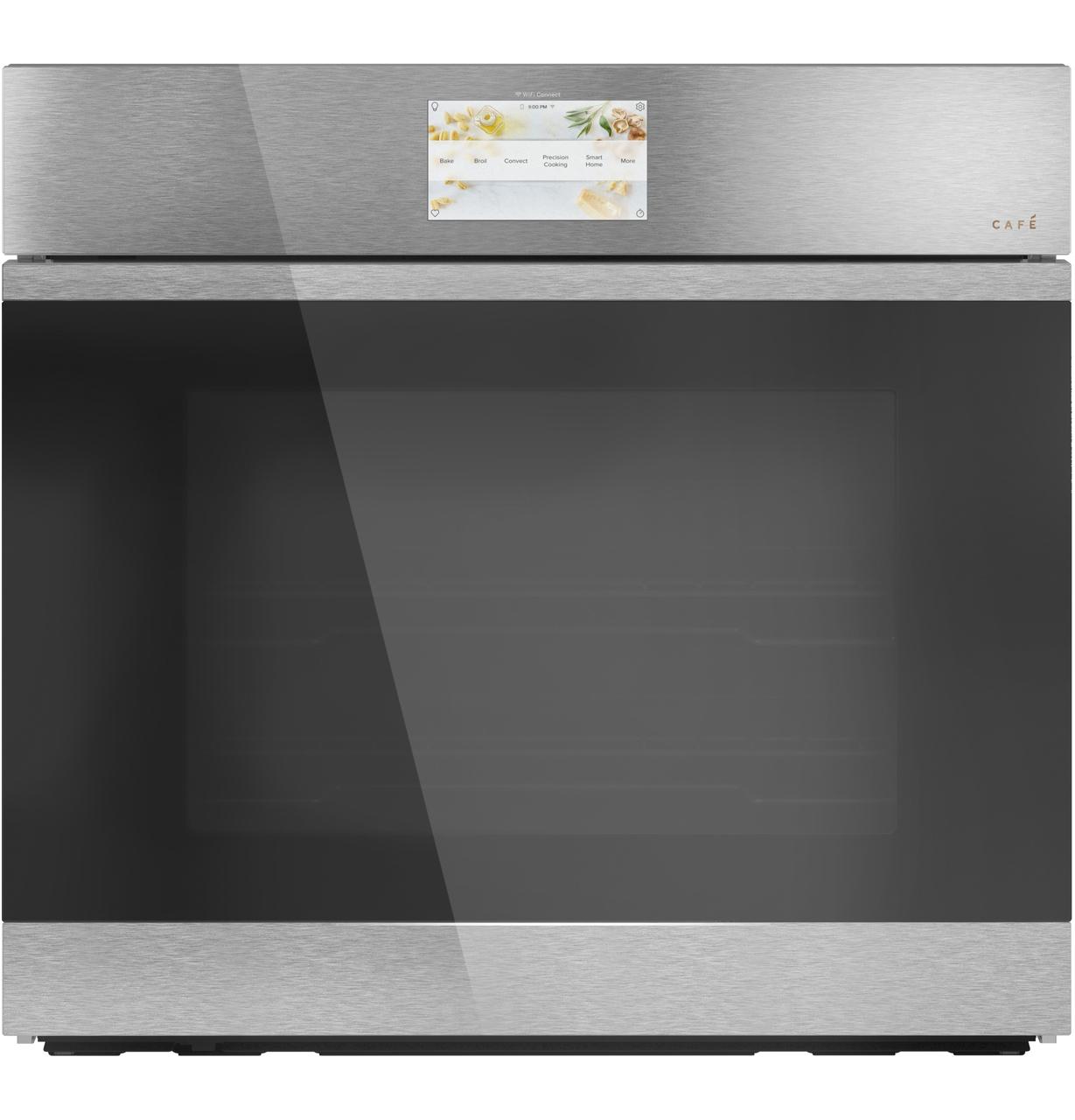 Cafe CTS90DM2NS5 Café&#8482; Minimal Series 30" Smart Built-In Convection Single Wall Oven In Platinum Glass