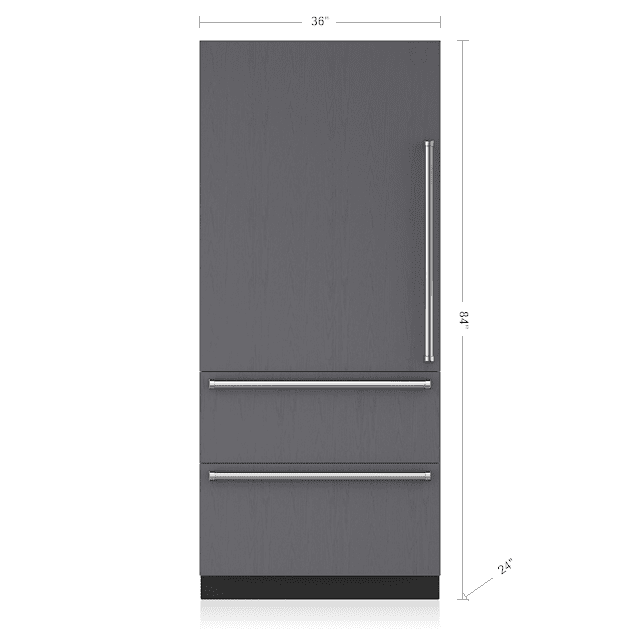 Sub-Zero IT36RIDRH 36" Designer Over-And-Under Refrigerator Internal Dispenser - Panel Ready