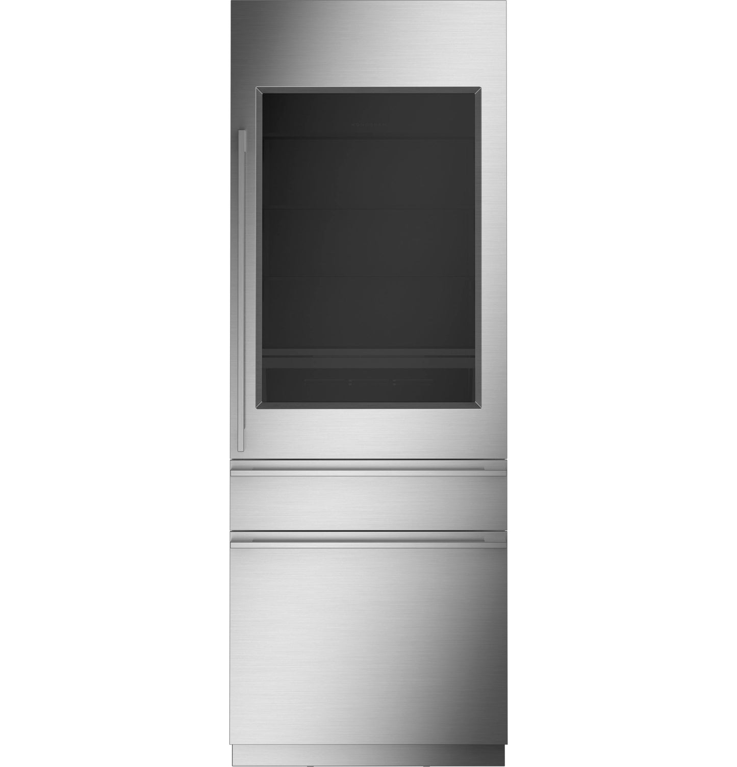 Monogram ZIK303NPPII Monogram 30" Integrated Glass-Door Refrigerator For Single Or Dual Installation