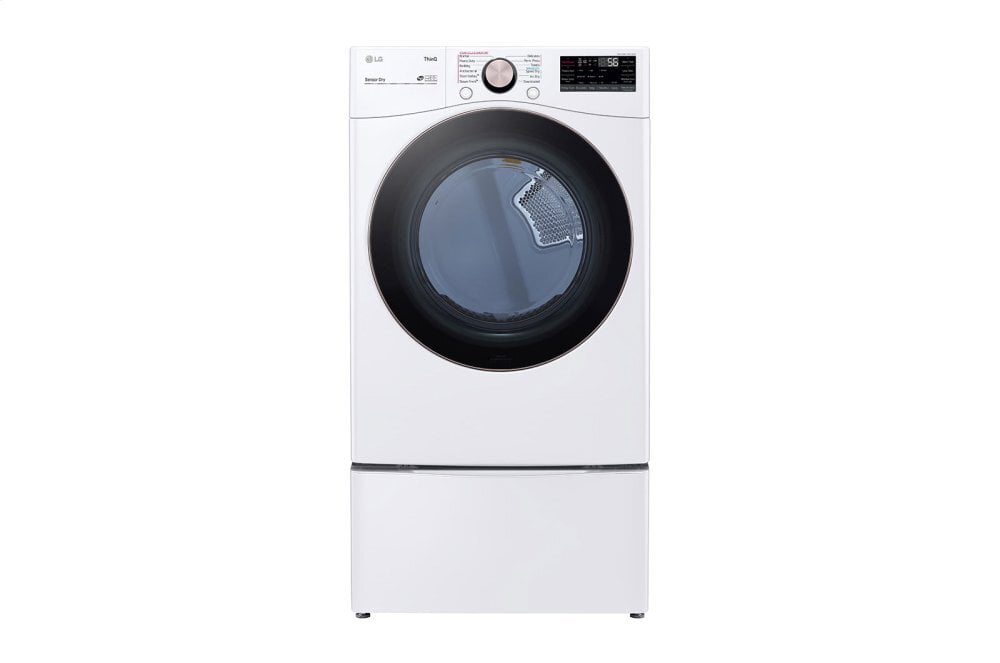 Lg DLGX4001W 7.4 Cu. Ft. Ultra Large Capacity Smart Wi-Fi Enabled Front Load Gas Dryer With Turbosteam&#8482; And Built-In Intelligence