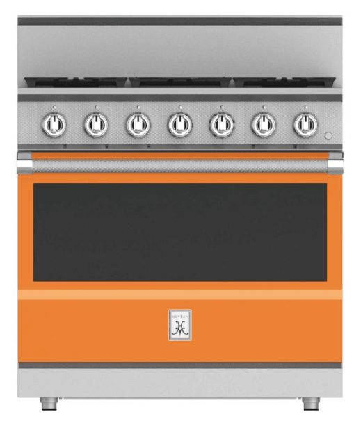 Hestan KRG365LPOR 36" 5-Burner All Gas Range - Liquid Propane - Orange / Citra