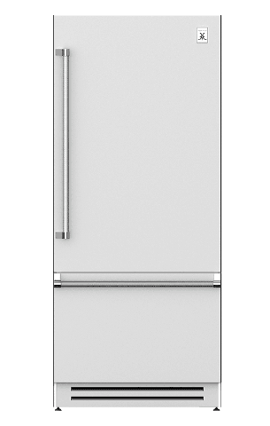 Hestan KRBL36 36" Bottom Mount, Bottom Compressor Refrigerator - Left Hinge - Stainless Steel / Steeletto