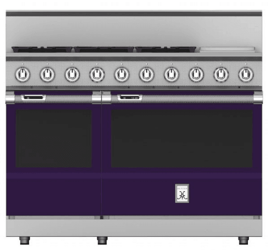 Hestan KRD485GDNGPP 48" 5-Burner Dual Fuel Range With 12" Griddle - Natural Gas - Purple / Lush