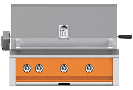 Hestan EMBR36NGOR Aspire Series - 36" Natural Gas Built In Grill W/ U-Burners, Sear Burner And Rotisserie - Citra / Orange