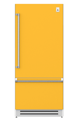 Hestan KRBL36YW 36" Bottom Mount, Bottom Compressor Refrigerator - Left Hinge - Yellow / Sol