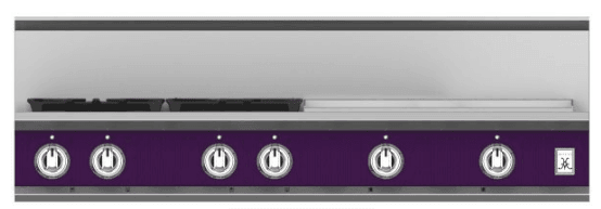 Hestan KRT484GDLPPP 48" 4-Burner Rangetop With 24" Griddle - Liquid Propane - Purple / Lush