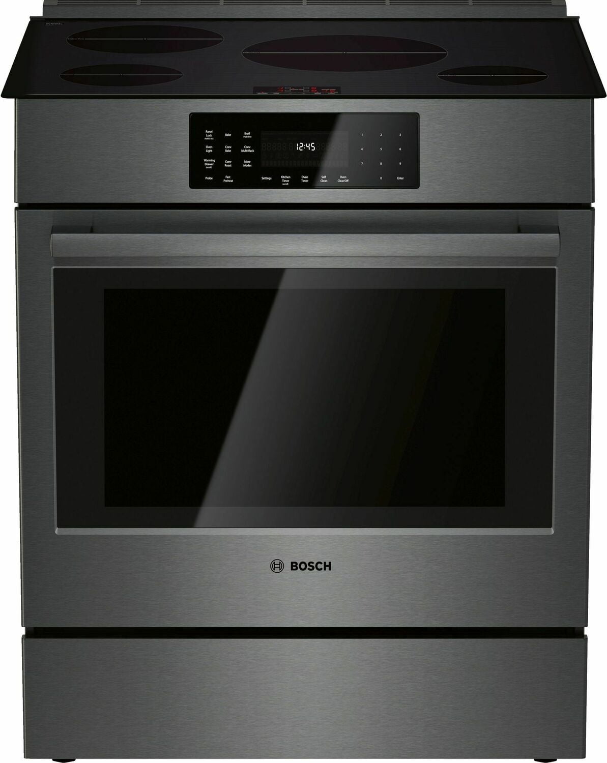 Bosch HII8046U 800 Series Induction Slide-In Range 30'' Black Inox Hii8046U