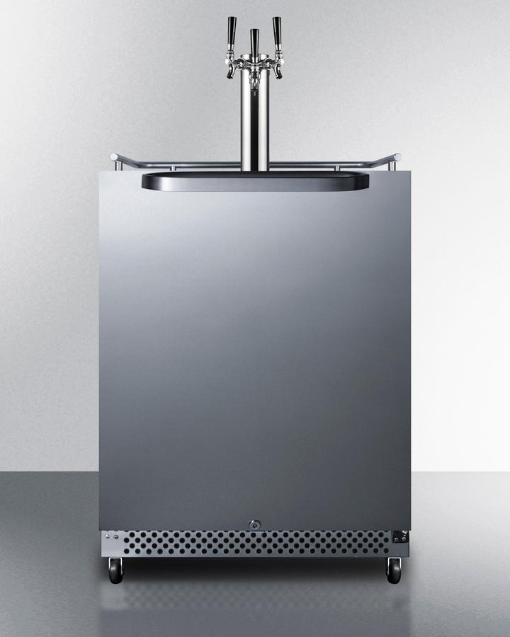 Summit SBC696OSTRIPLE 24" Wide Built-In Outdoor Kegerator