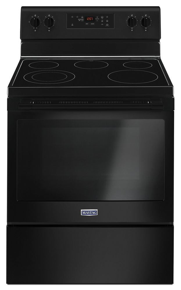 Maytag MER6600FB 30-Inch Wide Electric Range With Shatter-Resistant Cooktop - 5.3 Cu. Ft.