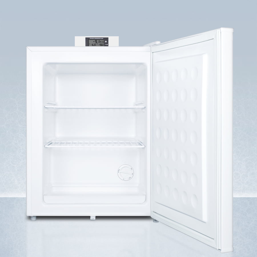 Summit FS30L7NZ Commercially Approved Nutrition Center Series Compact All-Freezer In White With Front Lock And Nist Calibrated Digital Temperature Display