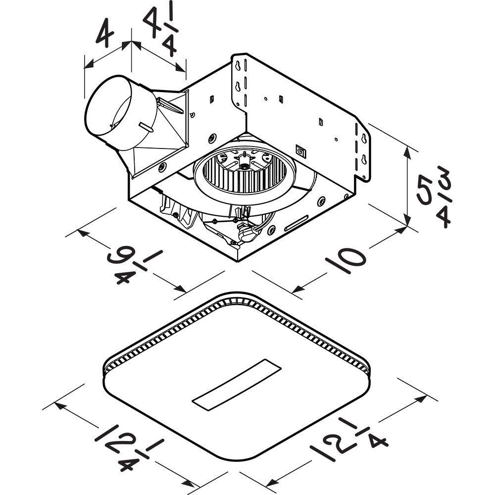 Broan AER110CCTK Broan-Nutone® Wall Vent Kit, 3" Or 4" Round Duct