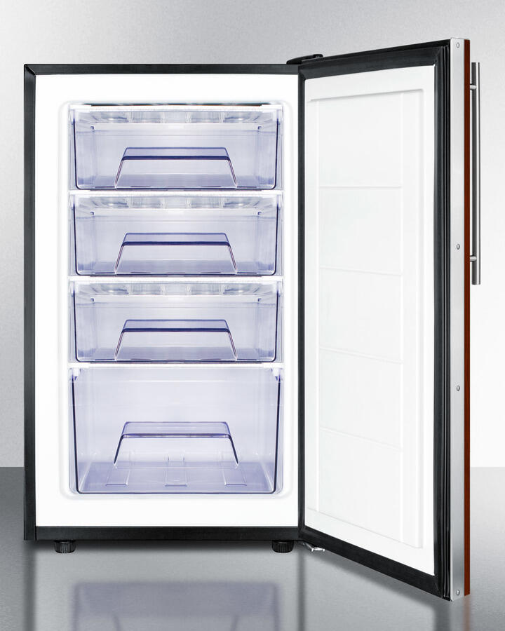 Summit FS408BLBI7IFADA Commercially Listed Ada Compliant 20" Wide Built-In Undercounter All-Freezer, -20 C Capable With A Lock And Integrated Door Frame For Full Overlay Panels