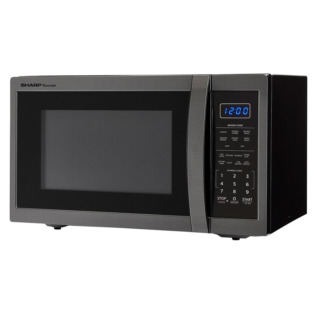 Sharp SMC1452CH 1.4 Cu. Ft. 1100W Sharp Black Stainless Steel Countertop Microwave Oven