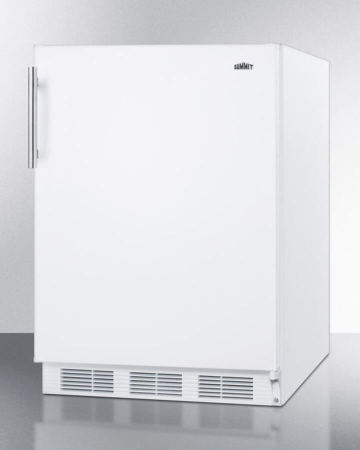 Summit FF61ADA Ada Compliant Freestanding All-Refrigerator For Residential Use, Auto Defrost With White Exterior