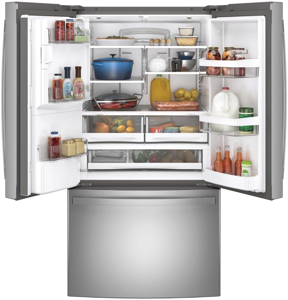 Ge Appliances GFE28GYNFS Ge® Energy Star® 27.7 Cu. Ft. Fingerprint Resistant French-Door Refrigerator