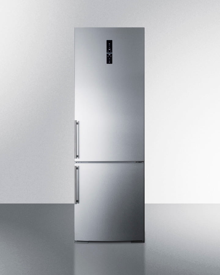 Summit FFBF249SSIM 24" Wide Bottom Freezer Refrigerator With Icemaker