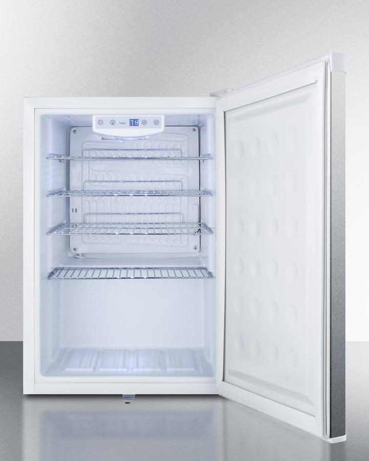 Summit FF31L7SS Commercial Style Countertop All-Refrigerator In White With Digital Thermostat