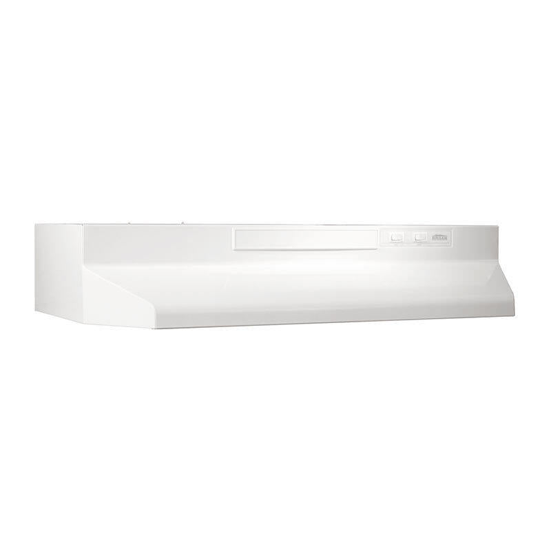 Broan F403011 30" Convertible Range Hood, White-On-White