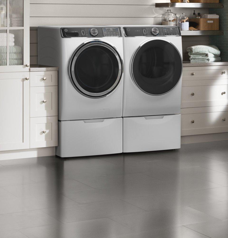 Ge Appliances GFW850SSNWW Ge® 5.0 Cu. Ft. Capacity Smart Front Load Energy Star® Steam Washer With Smartdispense&#8482; Ultrafresh Vent System With Odorblock&#8482; And Sanitize + Allergen