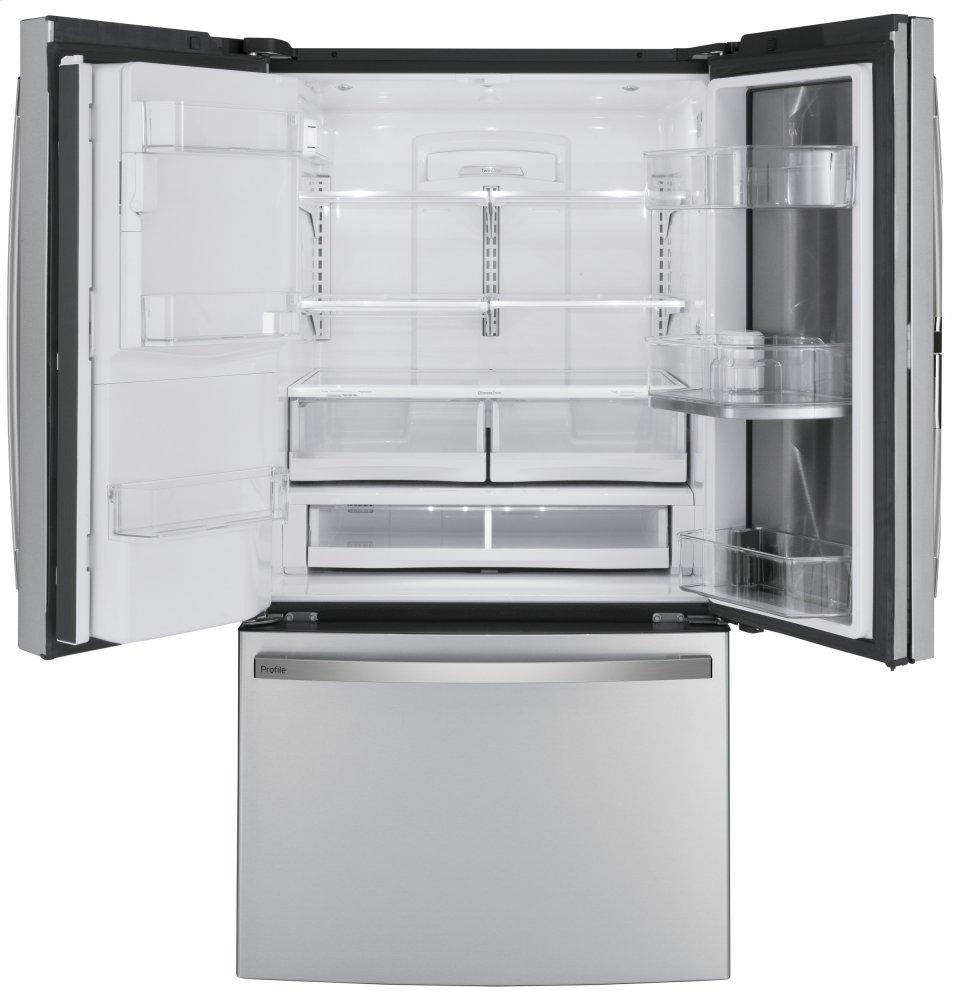 Ge Appliances PFD28KYNFS Ge Profile&#8482; Series 27.7 Cu. Ft. Fingerprint Resistant French-Door Refrigerator With Door In Door And Hands-Free Autofill