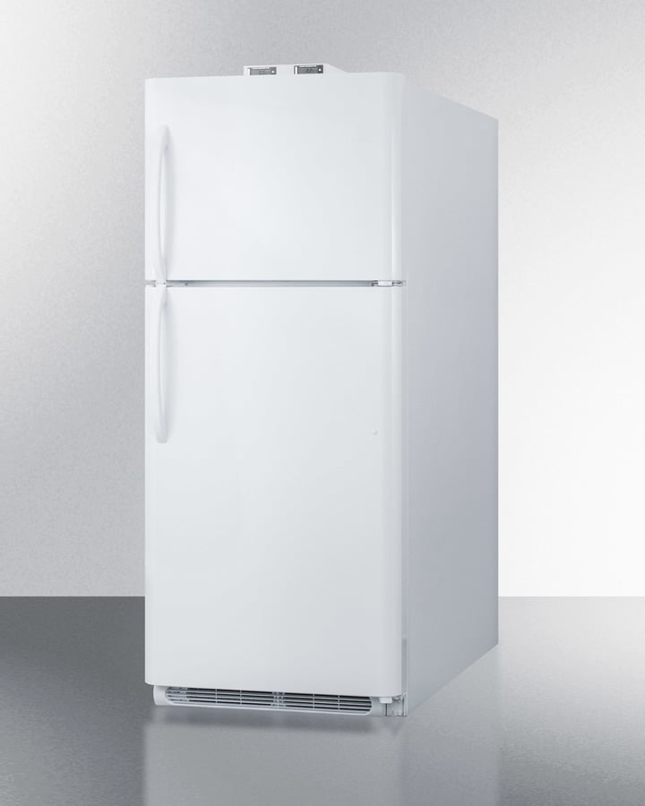 Summit BKRF21W 21 Cu.Ft. Break Room Refrigerator-Freezer In White With Nist Calibrated Alarm/Thermometers