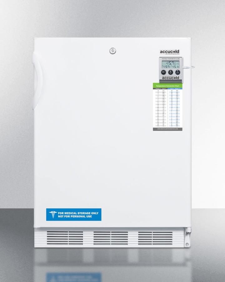 Summit VT65MLBIMEDADA Ada Compliant Built-In Undercounter All-Freezer Capable Of -25 C Operation; Includes Audible Alarm, Lock, And Hospital Grade Plug