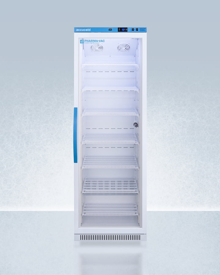 Summit ARG15PV Performance Series Pharma-Vac 15 Cu.Ft. Upright Glass Door Commercial All-Refrigerator For The Display And Refrigeration Of Vaccines, With Antimicrobial Silver-Ion Handle