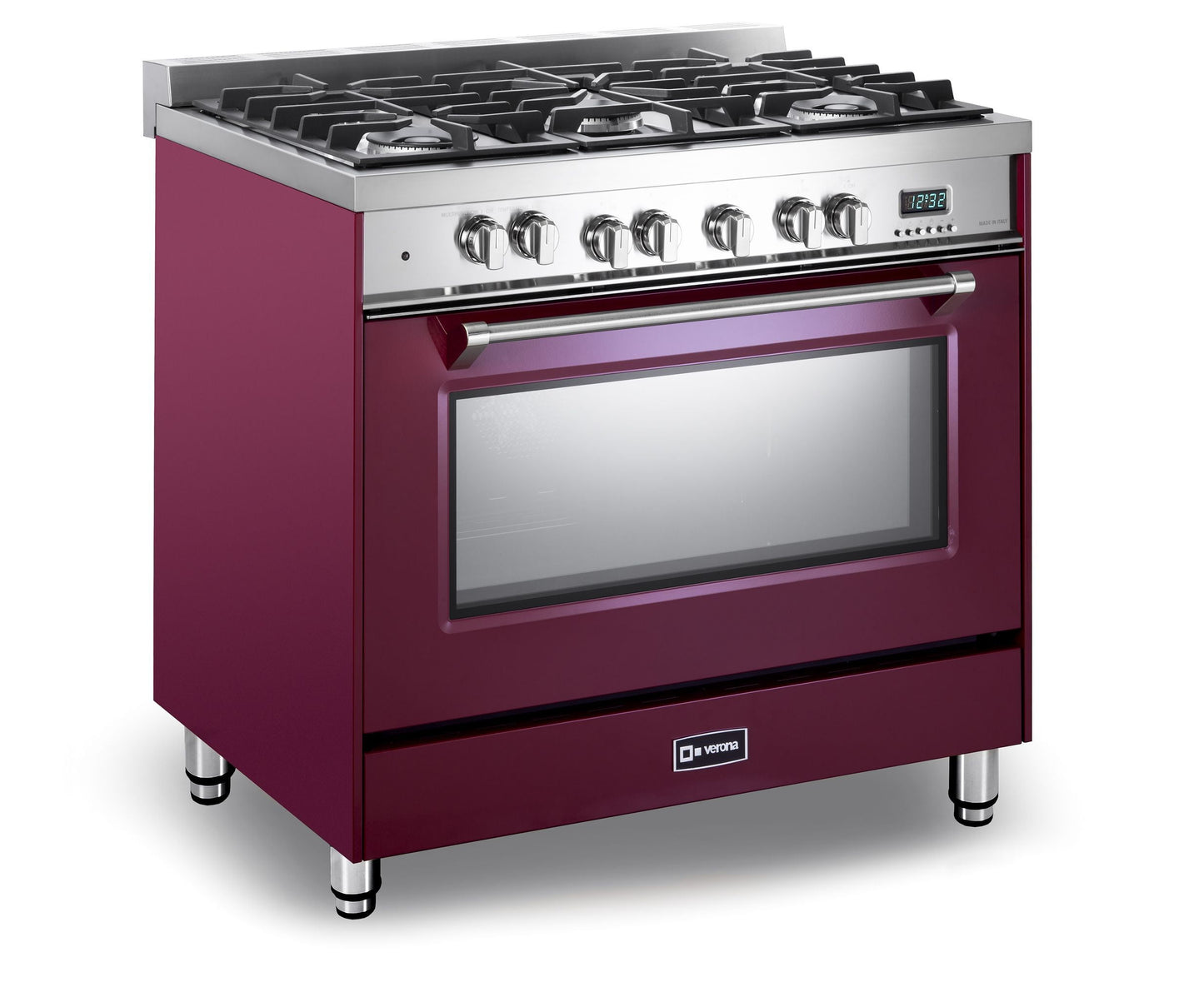 Verona VPFSGG365BU Burgundy 36" Prestige Gas Range