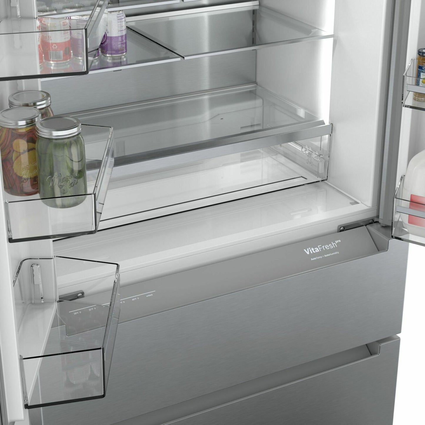 Bosch B36CL80ENS 800 Series French Door Bottom Mount Refrigerator 36'' Easy Clean Stainless Steel B36Cl80Ens