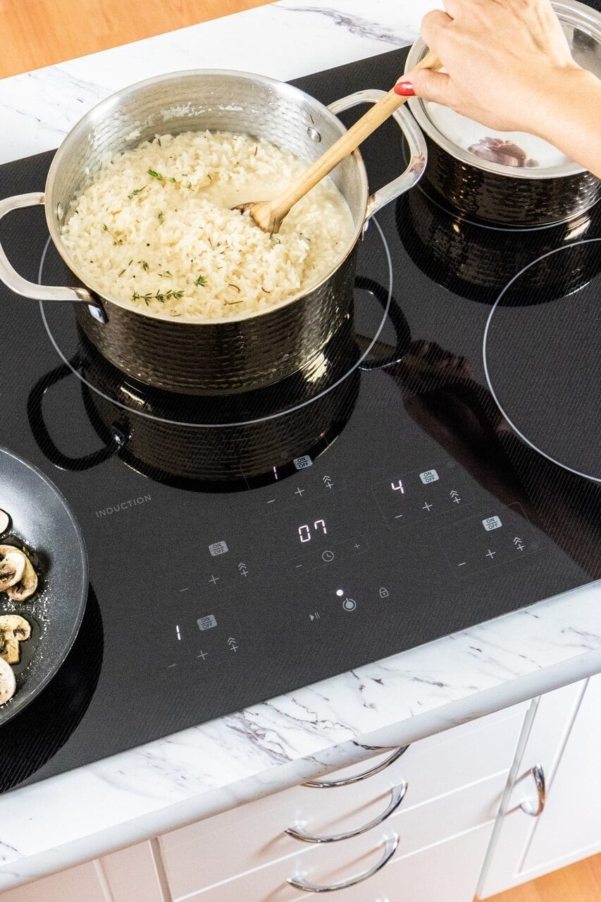 Sharp SDH3652DB 36 In. Width Induction Cooktop, European Black Mirror Finish Made With Premium Schott® Glass