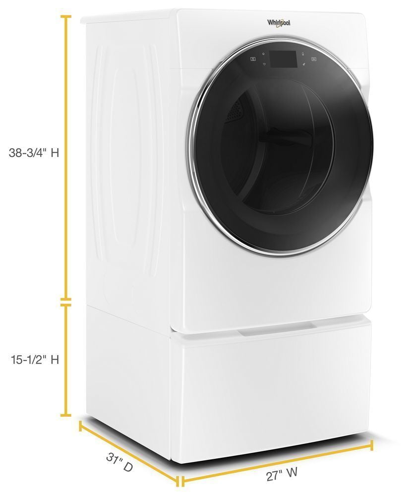 Whirlpool WFP2715HW 15.5" Pedestal For Front Load Washer And Dryer With Storage