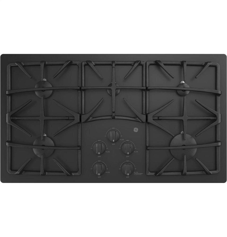 Ge Appliances JGP5536DLBB Ge® 36" Built-In Gas On Glass Cooktop With 5 Burners And Dishwasher Safe Grates