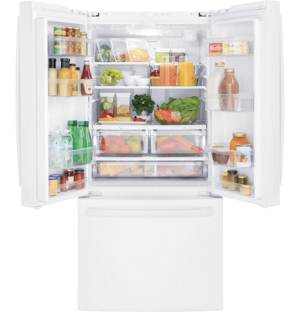 Ge Appliances GWE19JGLWW Ge® Energy Star® 18.6 Cu. Ft. Counter-Depth French-Door Refrigerator