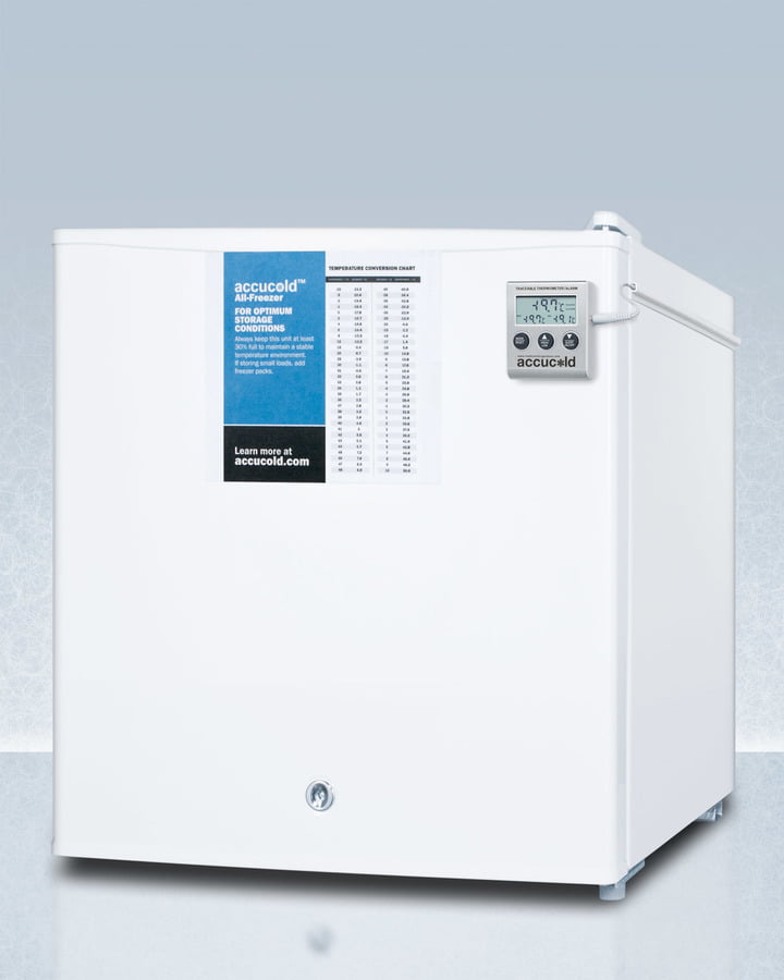 Summit FS24LMED Compact All-Freezer Capable Of -20 C Degree Operation, With Lock, Alarm With Temperature Display, And Hospital Grade Cord